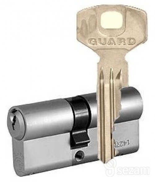 Vložka bezpečnostní GUARD G550 31/36 nikl BSZ průchozí - Vložky,zámky,klíče,frézky Vložky cylindrické Vložky bezpečnostní